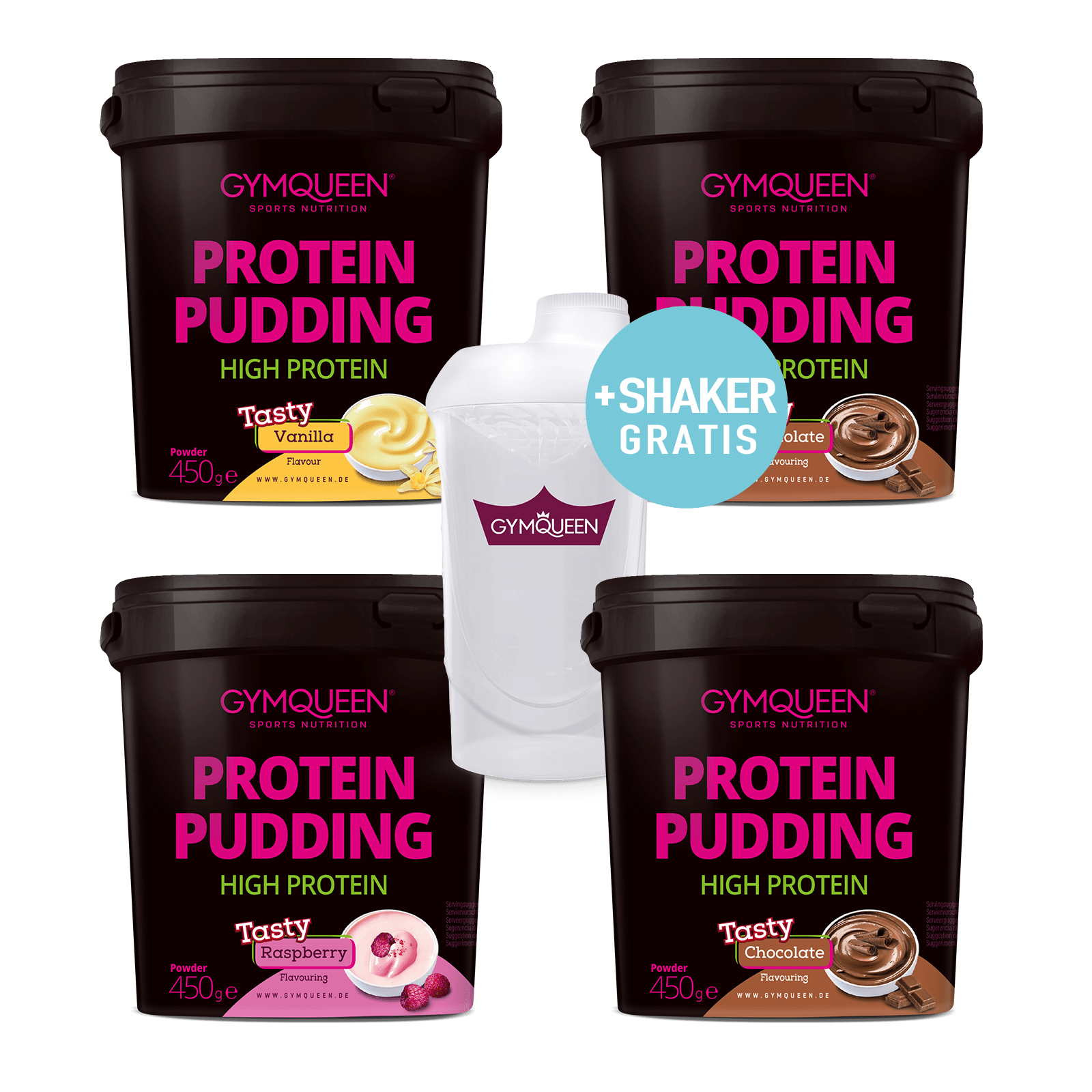 Protein Pudding 4er Pack + Shaker gratis
