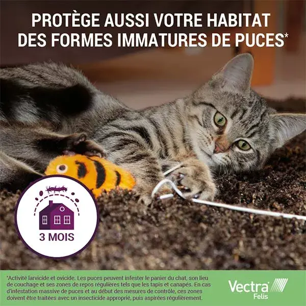 Vectra® Felis solução spot-on para gatos, 3 pipetas