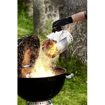 Weber brikettenstarter staal zilver 20,5 x 32 cm