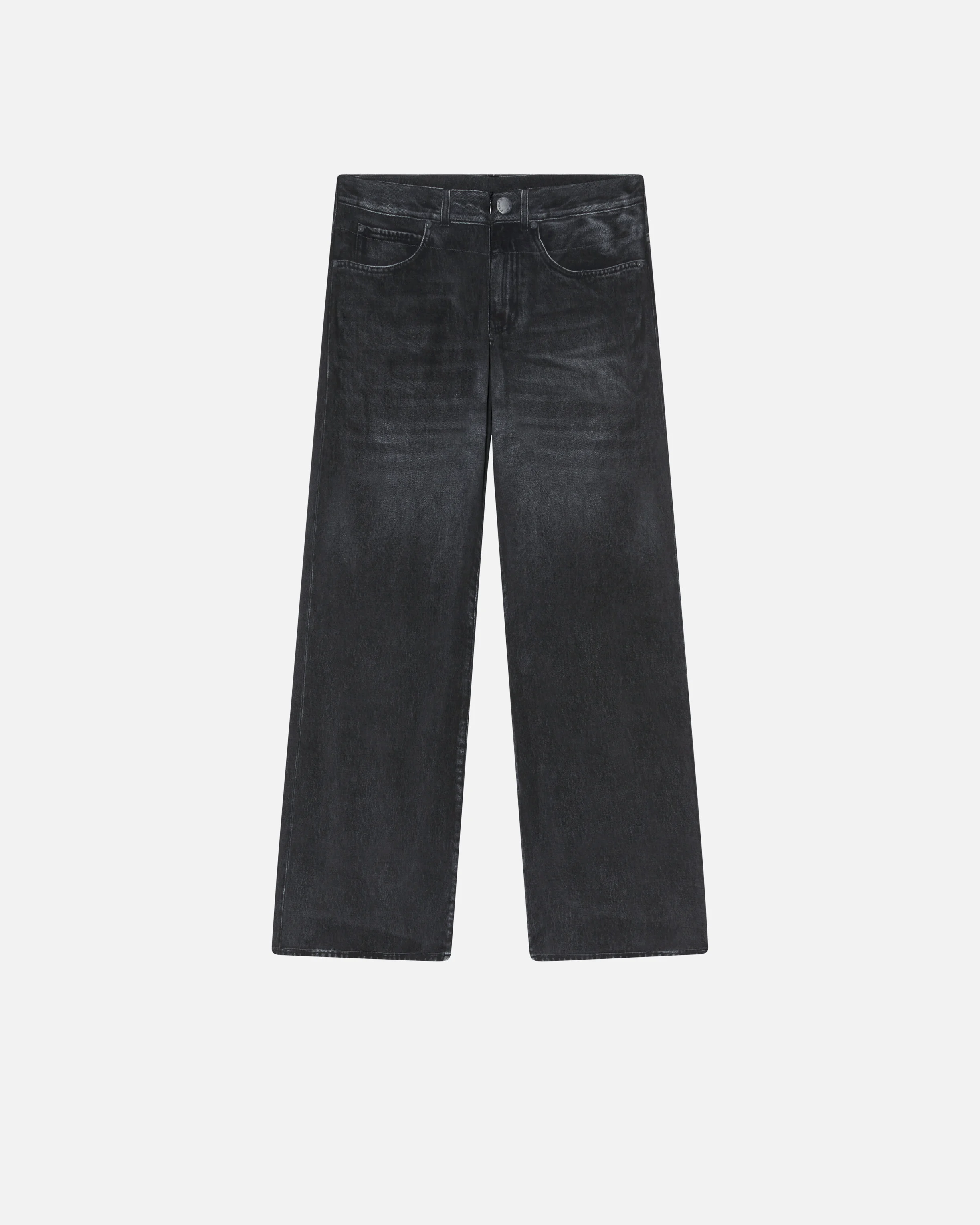 Pantalon large façon denim | Multicolore