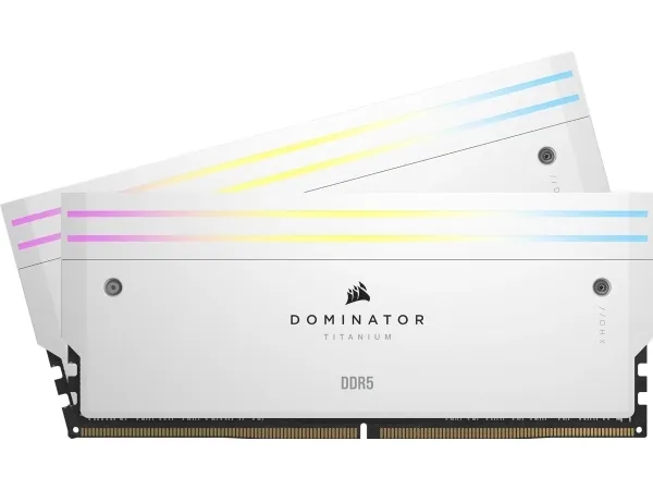 CORSAIR Dominator Titanium RGB - DDR5 - sæt - 32 GB: 2 x 16 GB - DIMM 288-PIN - 6600 MHz / PC5-52800 - CL32 - 1.4 V - ikke bufferet - hvid