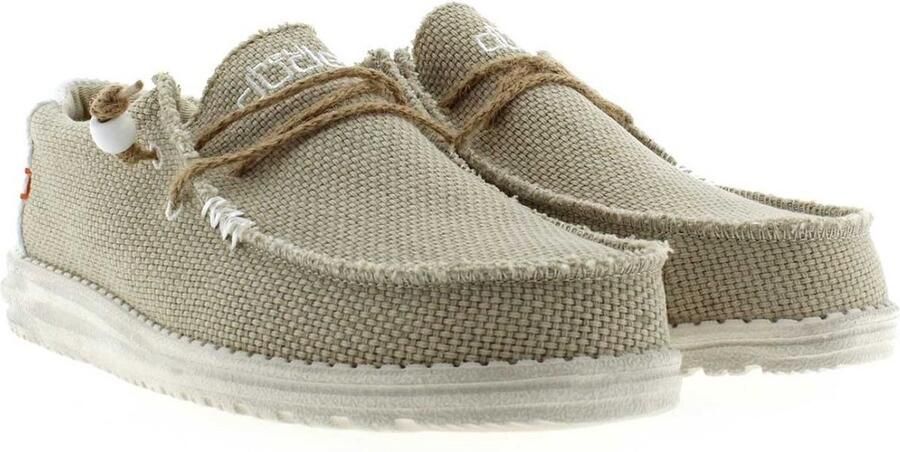 Hey Dude HEYDUDE Wally Braided Heren Instappers Off White | Wit | Katoen