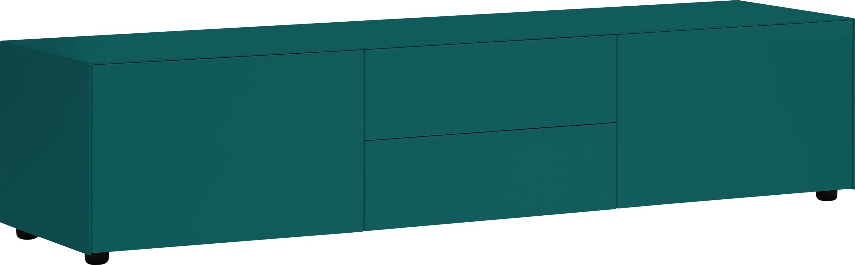 LUX Lowboard - Petrol / B: 180.0 cm x T: 46.0 cm x H: 37.5 cm