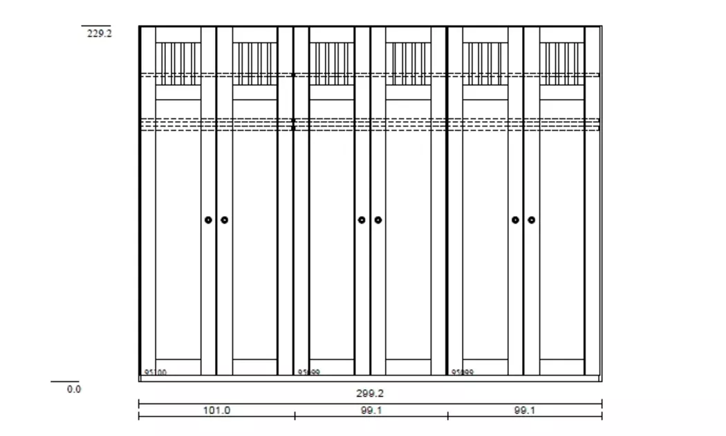 Kleiderschrank Castellino 300 x 230 cm