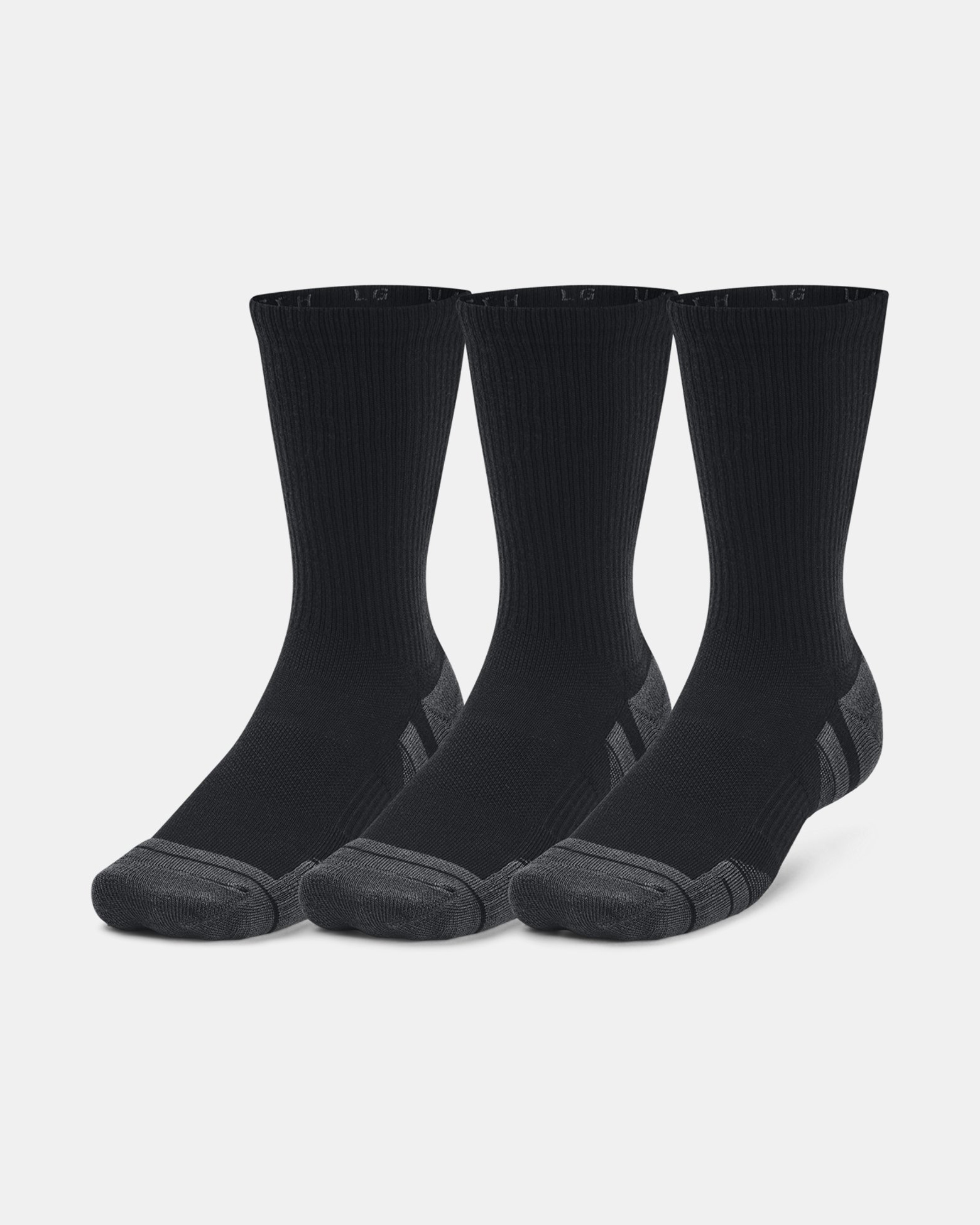 UA Performance Tech 3-pack Crew Black