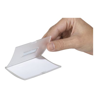Durable Clickfold - 10 Portes badge pliables avec aimant - 54 x 90 mm