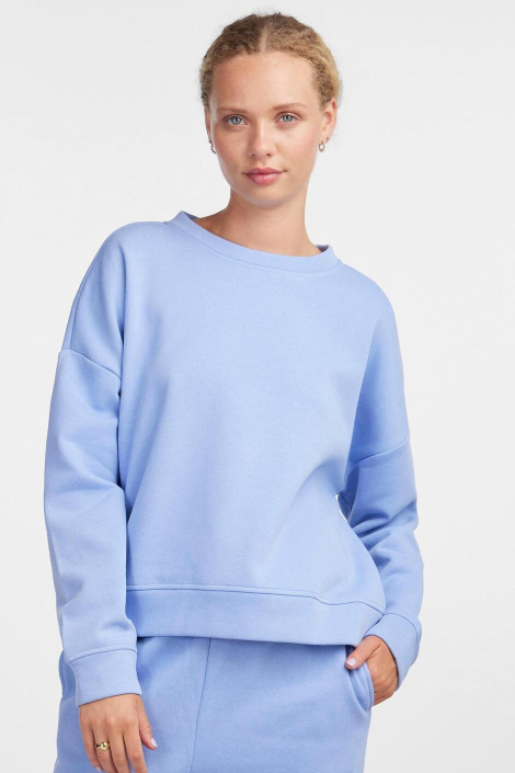 Pieces blauwe dames sweater