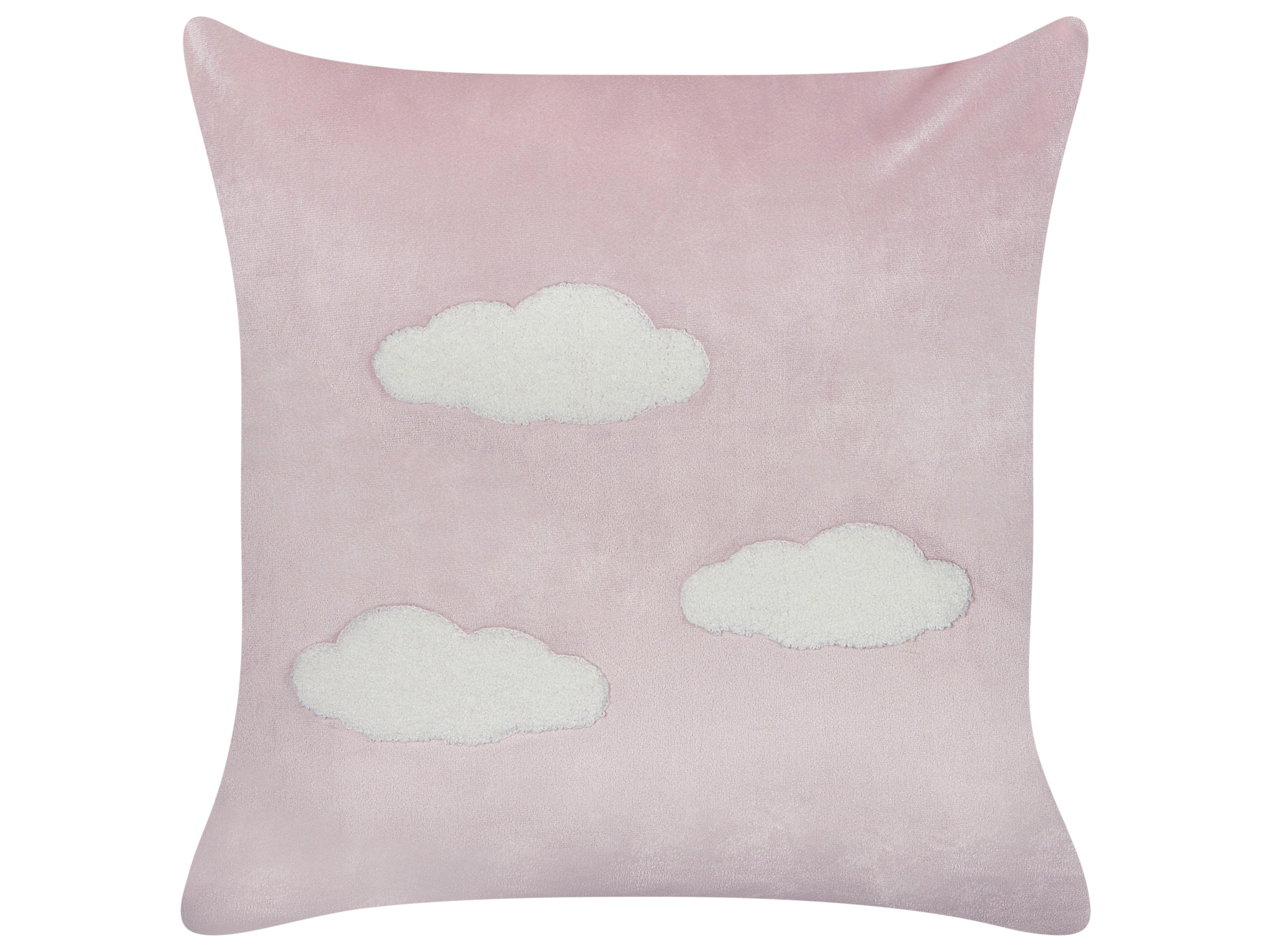 Set van 2 sierkussens IPOMEA Fluweel 45 x 45 cm Roze