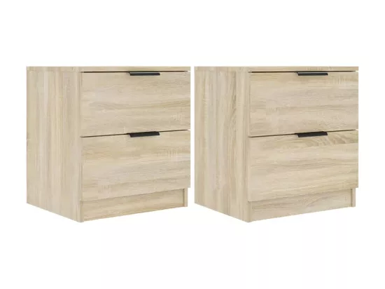 Tables de chevet 2 pcs Chêne Sonoma Bois d'ingénierie