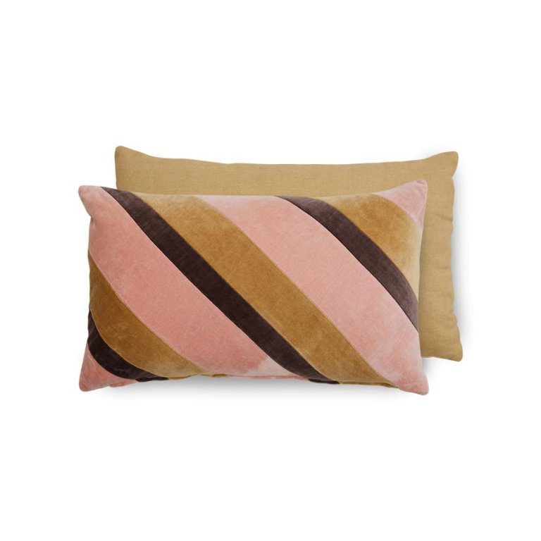 HKliving Striped velvet kussen 50x30 Speakeasy