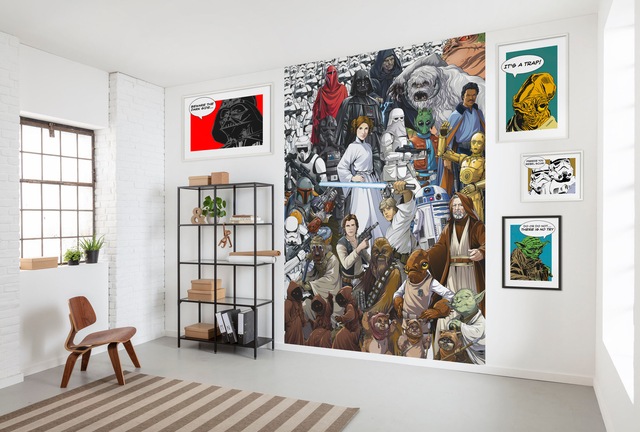 Komar Fototapete »STAR WARS Classic Cartoon Collage - Grösse 184 x 254 cm« bedruckt glatt Kinderzimmer