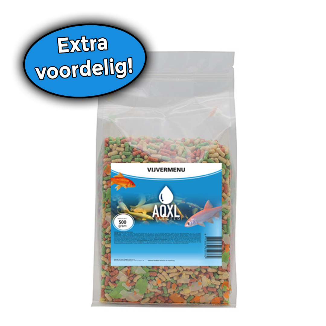AQXLSelected Vijvervisvoer Menu L 500g | Alle soorten