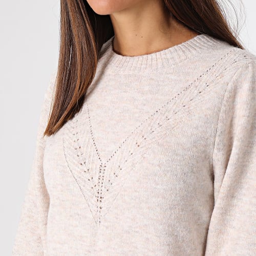 Robe Pull Femme Marinette P219W Beige Chiné
