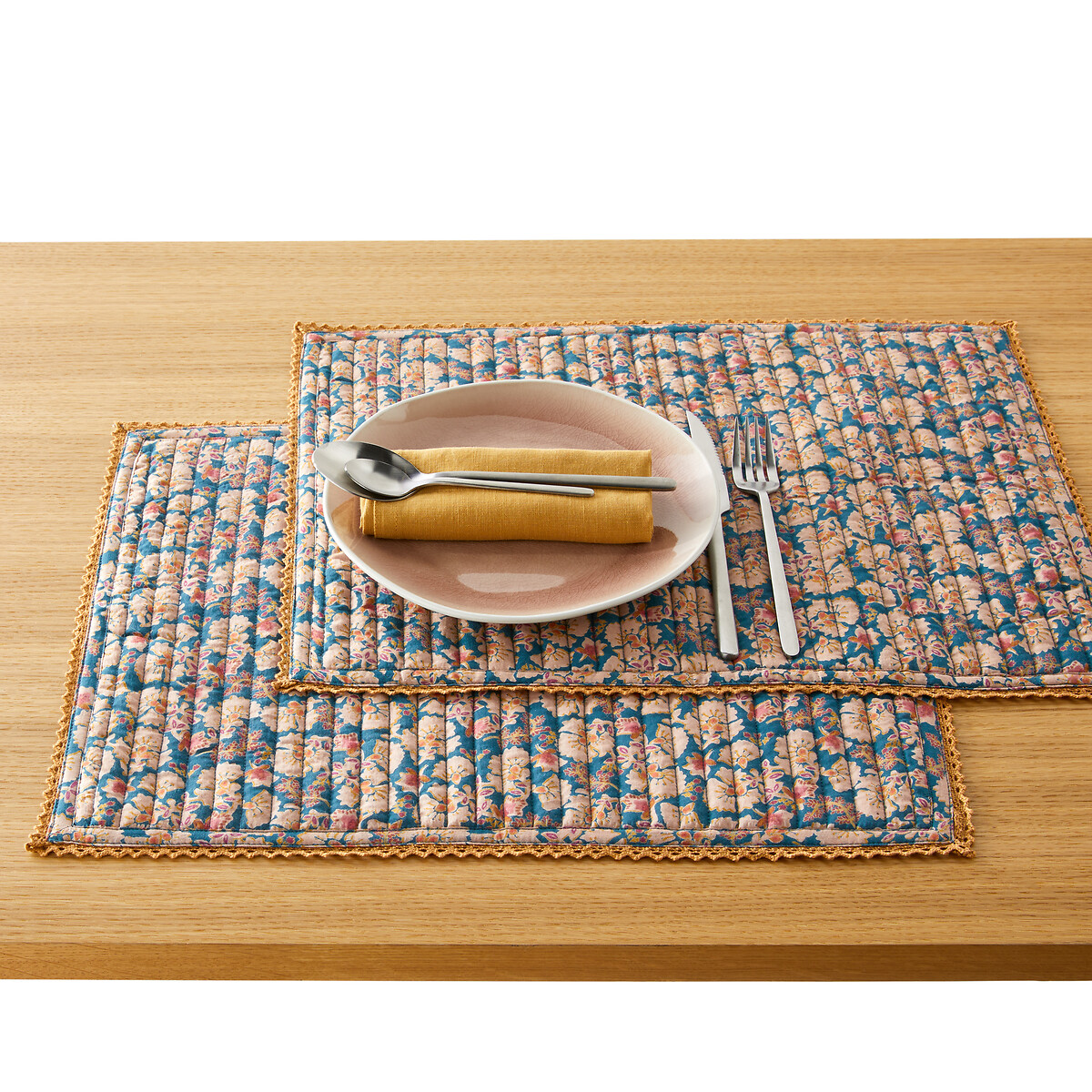LA REDOUTE INTERIEURS<br>Conjunto de 2 individuais de mesa em voile de algodão, Jadav