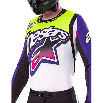Maillot cross Alpinestars SUPERTECH - SX DIRT STUDIOS 2025 - Blanc / Violet