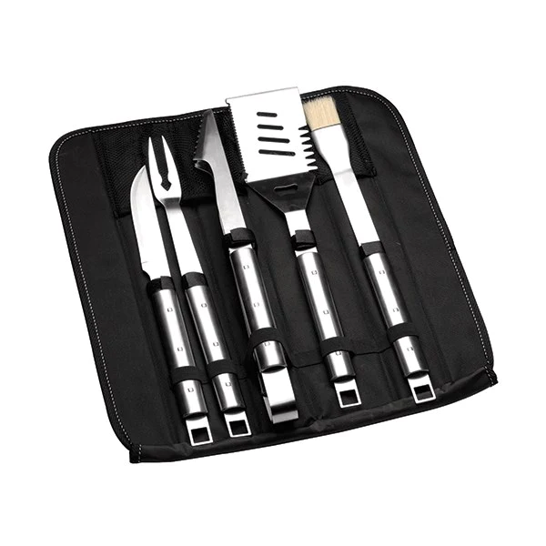 Pochette 5 ustensiles en inox pour barbecue Berghoff