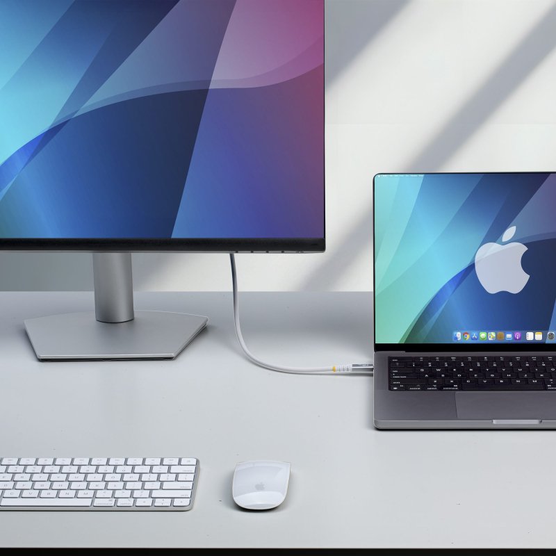 StarTech.com Câble USB4 de 3 m, 20 Gbit/s, Câble USB-C Certifié USB-IF, 60 W PD, 4K 120 Hz DP 1.4, Gaine en TPE, Cordon USB-C Blanc