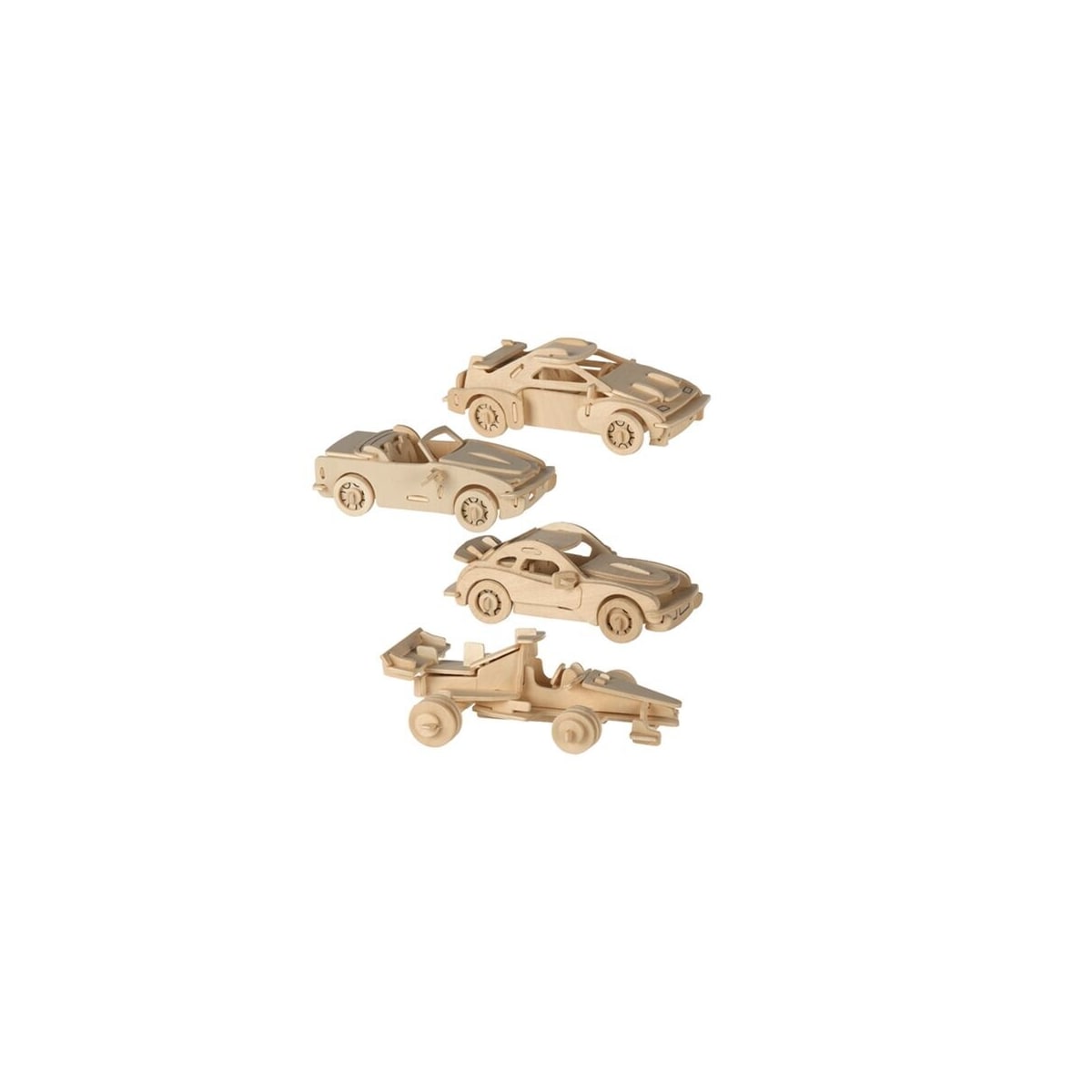 Puslespill i tre 3D-biler
