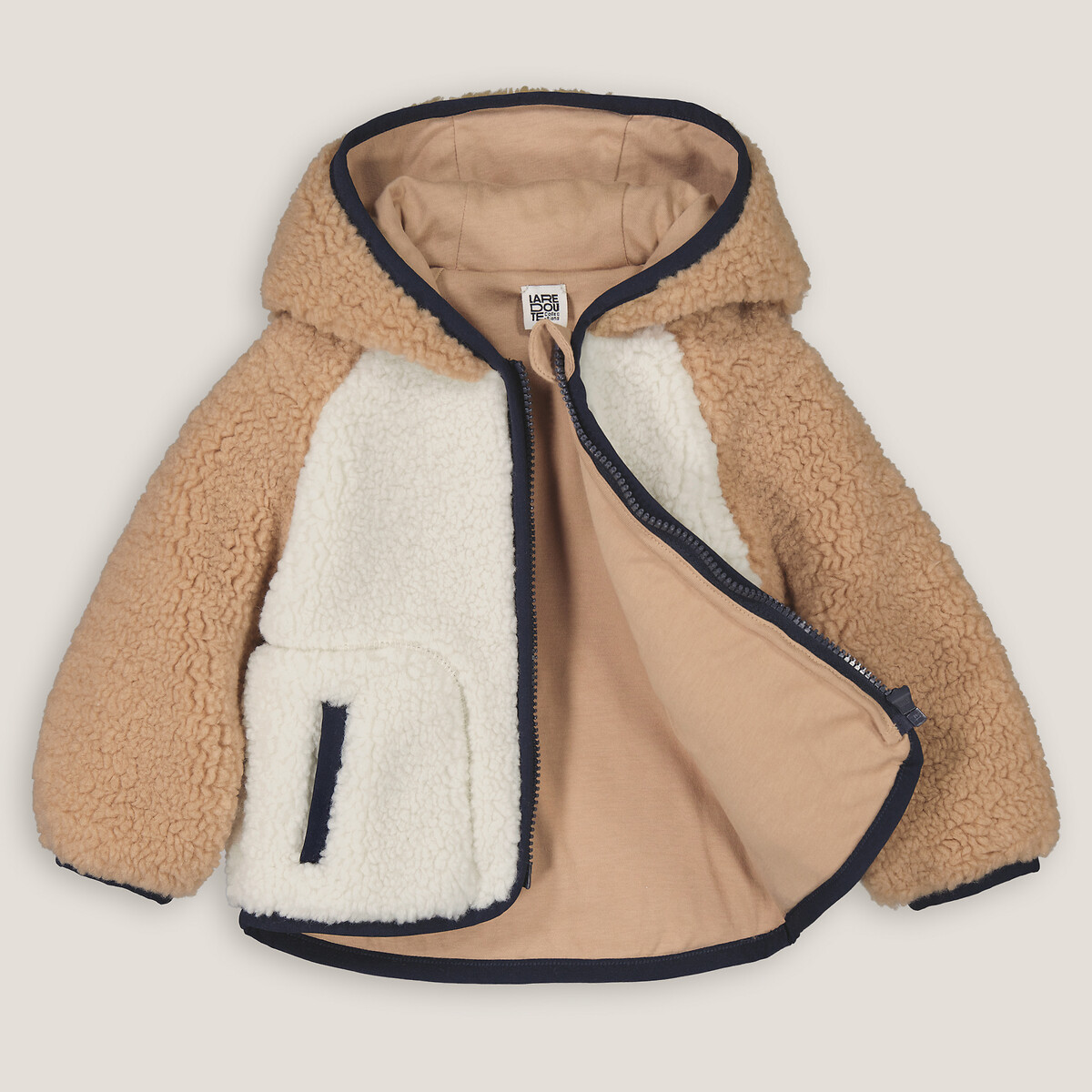 COLEÇÕES LA REDOUTE<br>Colete met kap em sherpa