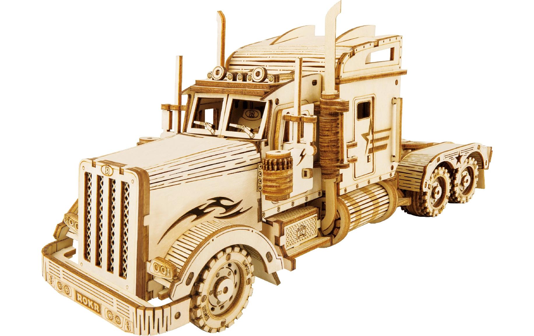 Bausatz Heavy Truck3D-Puzzle aus lasergeschnittenen Holzteilen