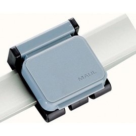 Clip magnétique, pour système de porte-plans, gris