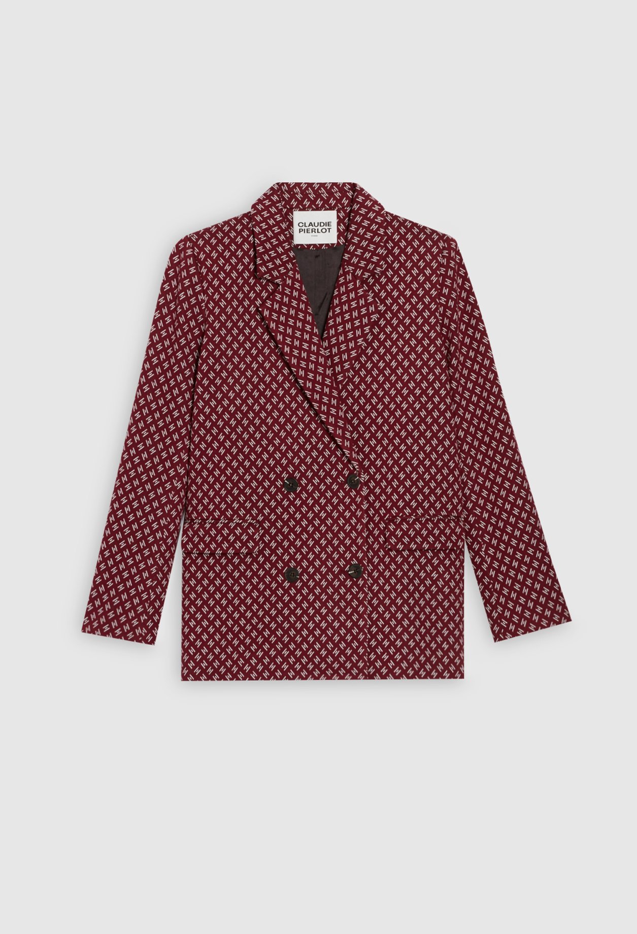 Veste bicolore de blazer imprime