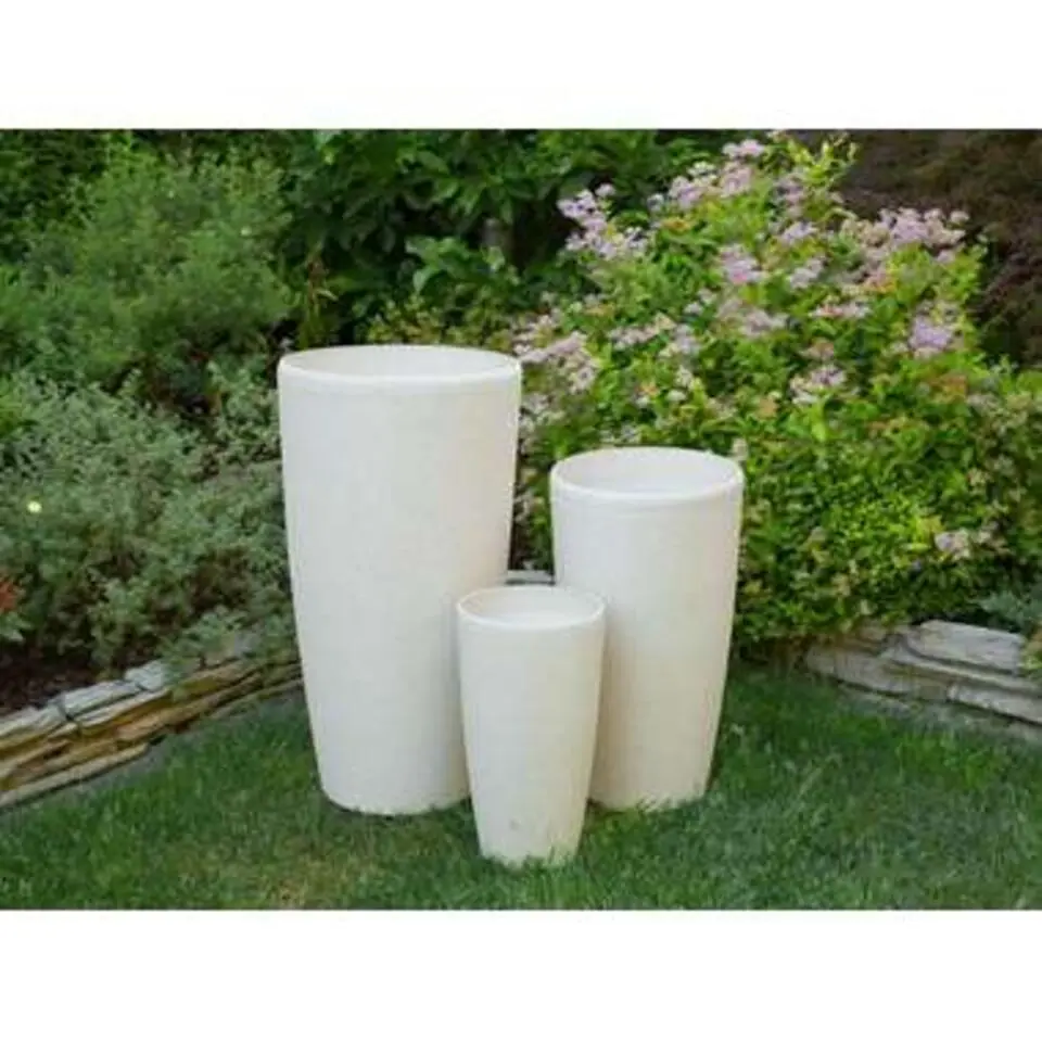 ABDERA - Plantenbak - Beige - 23 cm - Stenenmix
