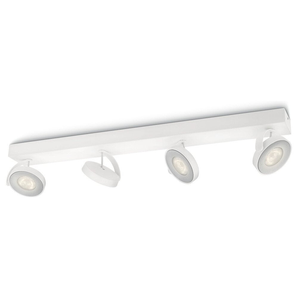 Tijdloze myLiving Clockwork plafondspot in wit, warme gloed, 4-lichts, dimbaar