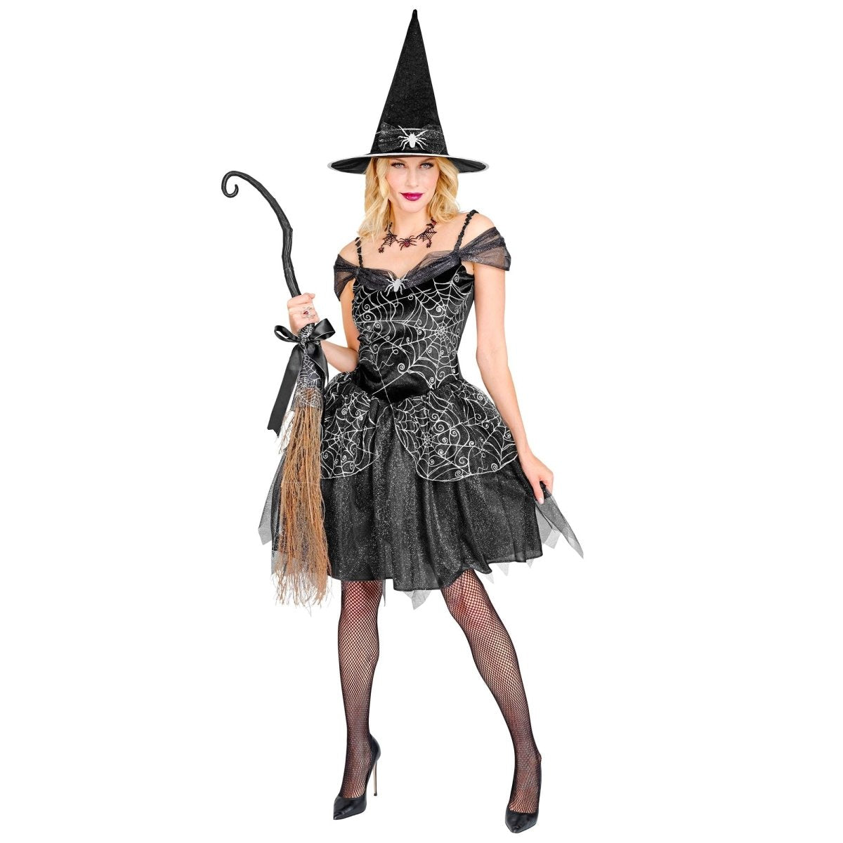 Halloween Kostuum Zwart Dames Heks 2 delig