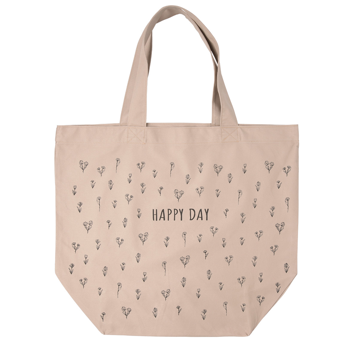 Gina Benotti Canvas-Shopper mit Allover-Print hellbeige