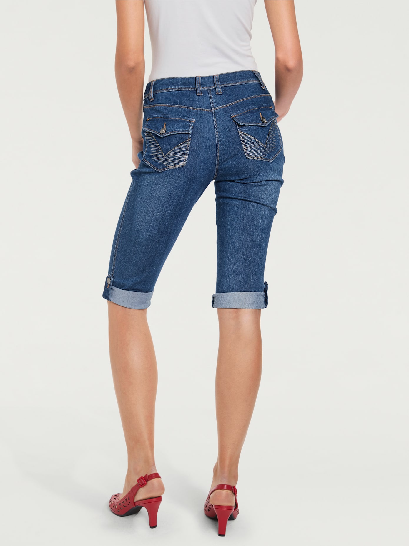 Corsaire en jean coupe skinny