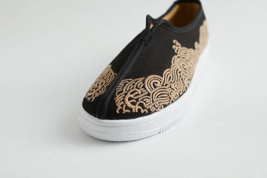 Sparrow Farm - Retro Chinese stijl geborduurde instappers