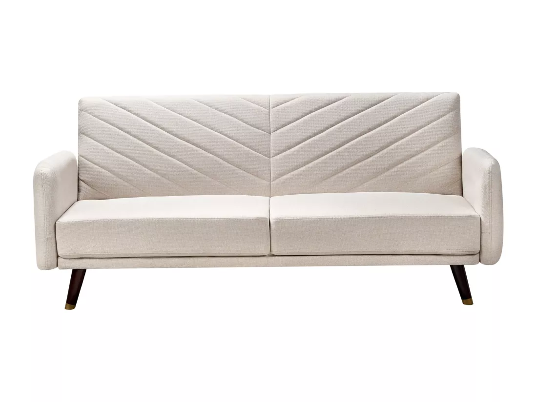 Canapé-lit en faux lin beige clair SENJA