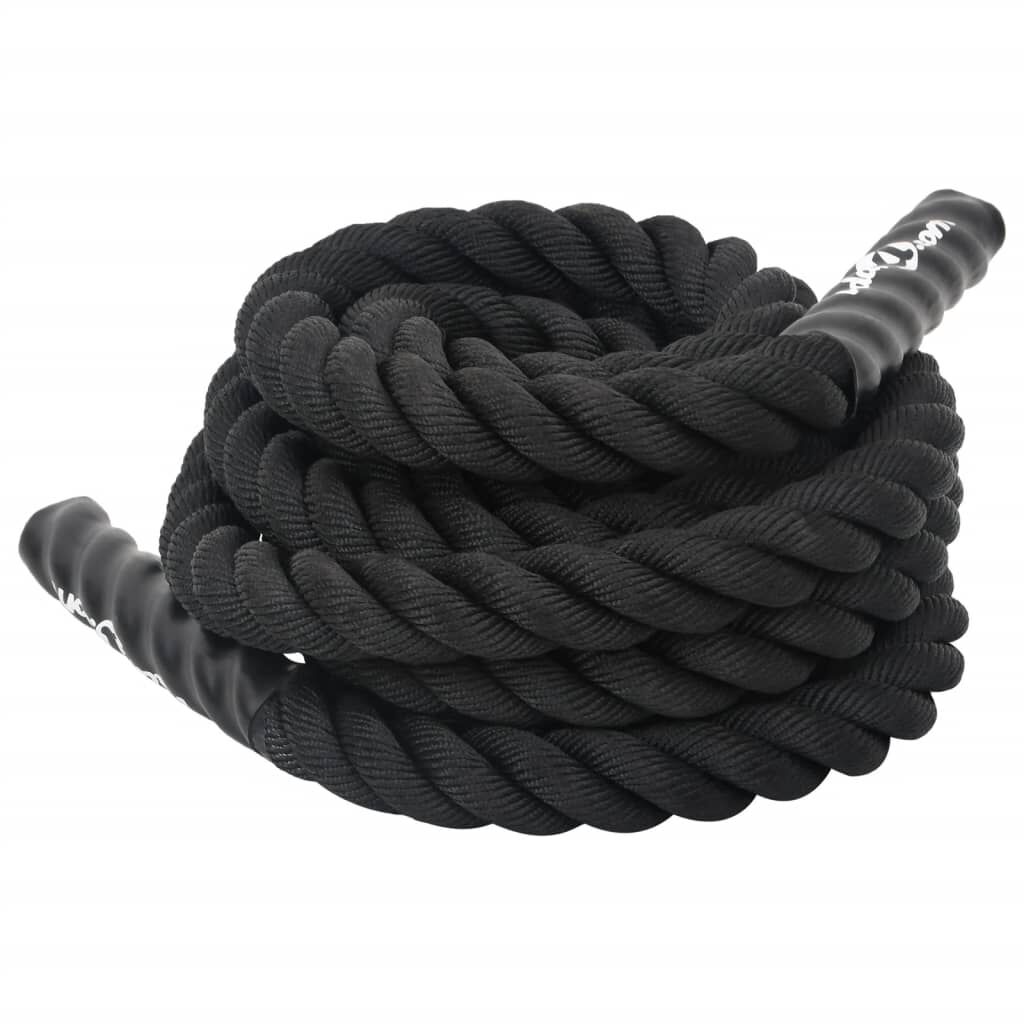 vidaXL Trainingstouw, Zwart, 6 m, 4,5 kg, Polyester