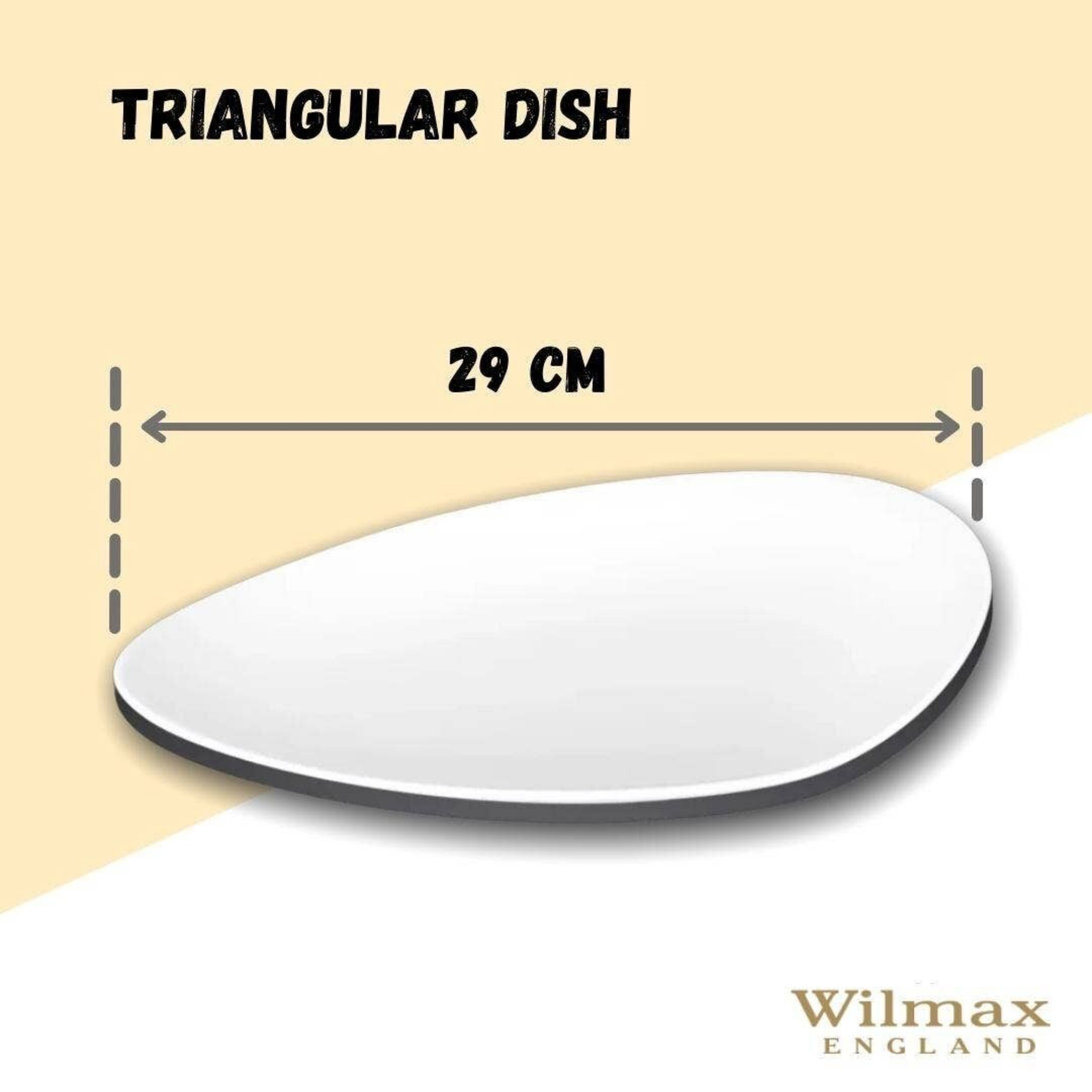 Dreieckige Schale 29 cm - 6er Set, ideal für Salate, Hauptgerichte und Desserts