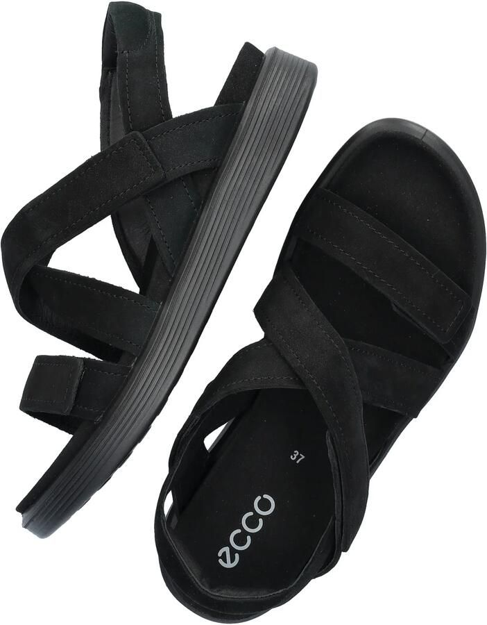 ECCO Soft Sandalen zwart Leer