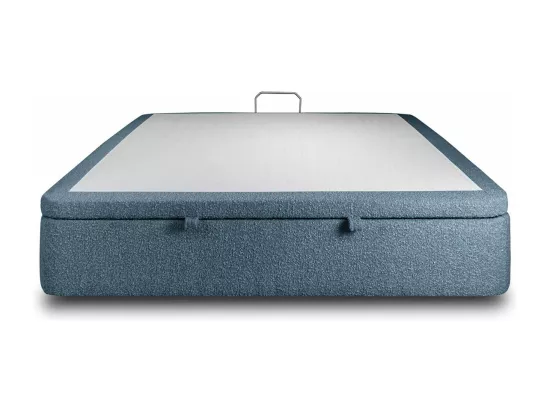 Sommier Coffre Bouclette Bleu 200x200 H39cm