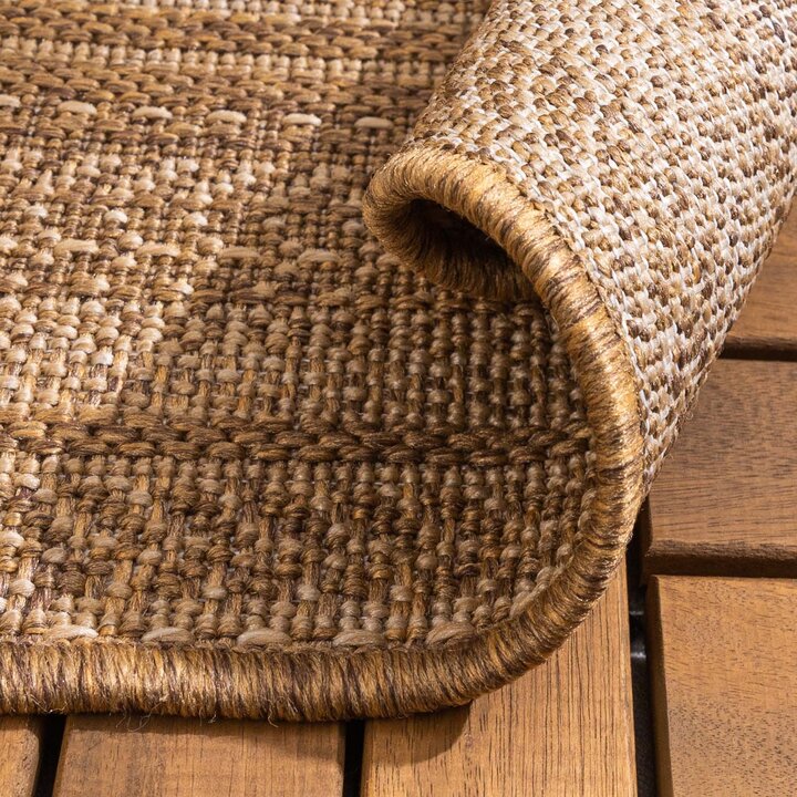Jute buitenkleed - Mavi Stripes Creme/Bruin