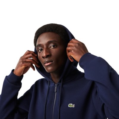 Sweatshirt zippé à capuche homme en molleton LACOSTE