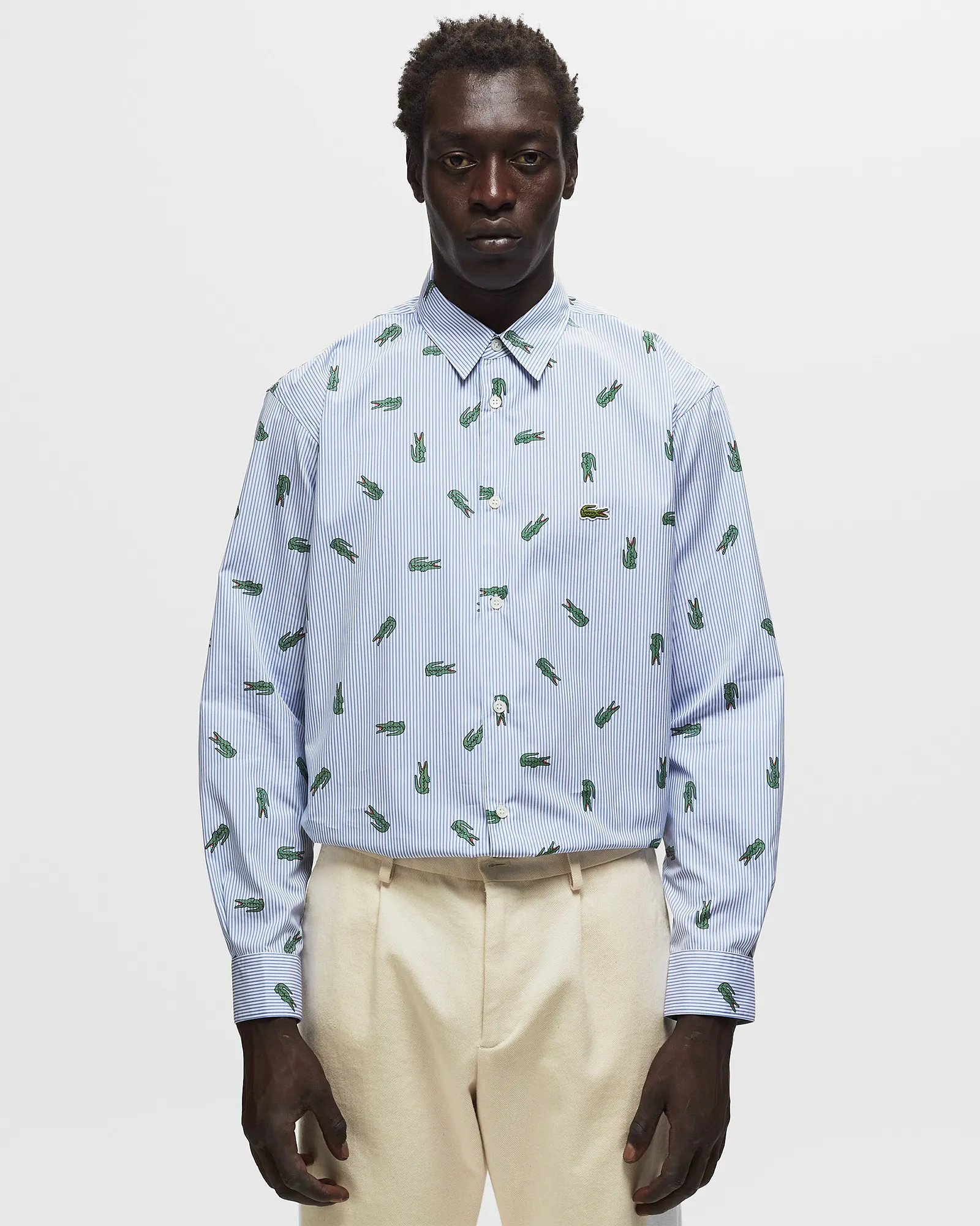 Comme des Garçons Shirt X LACOSTE WOVEN SHIRT