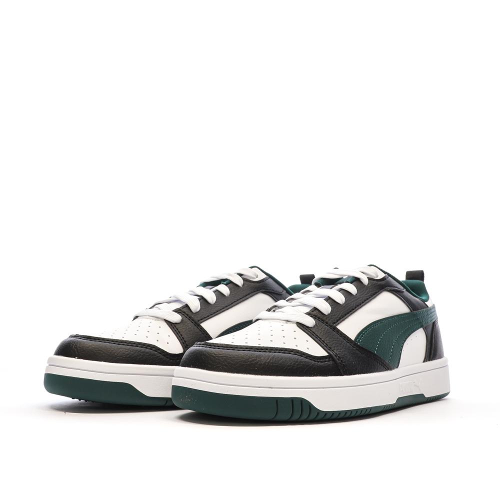 Puma Baskets Noires/Vertes/Blanches Garçon Puma Rebound