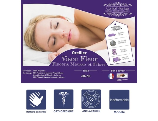 PROVENCE LITERIE - Matelas 140x190 x 20,5 cm Souple + Oreiller Visco + Alèse ...