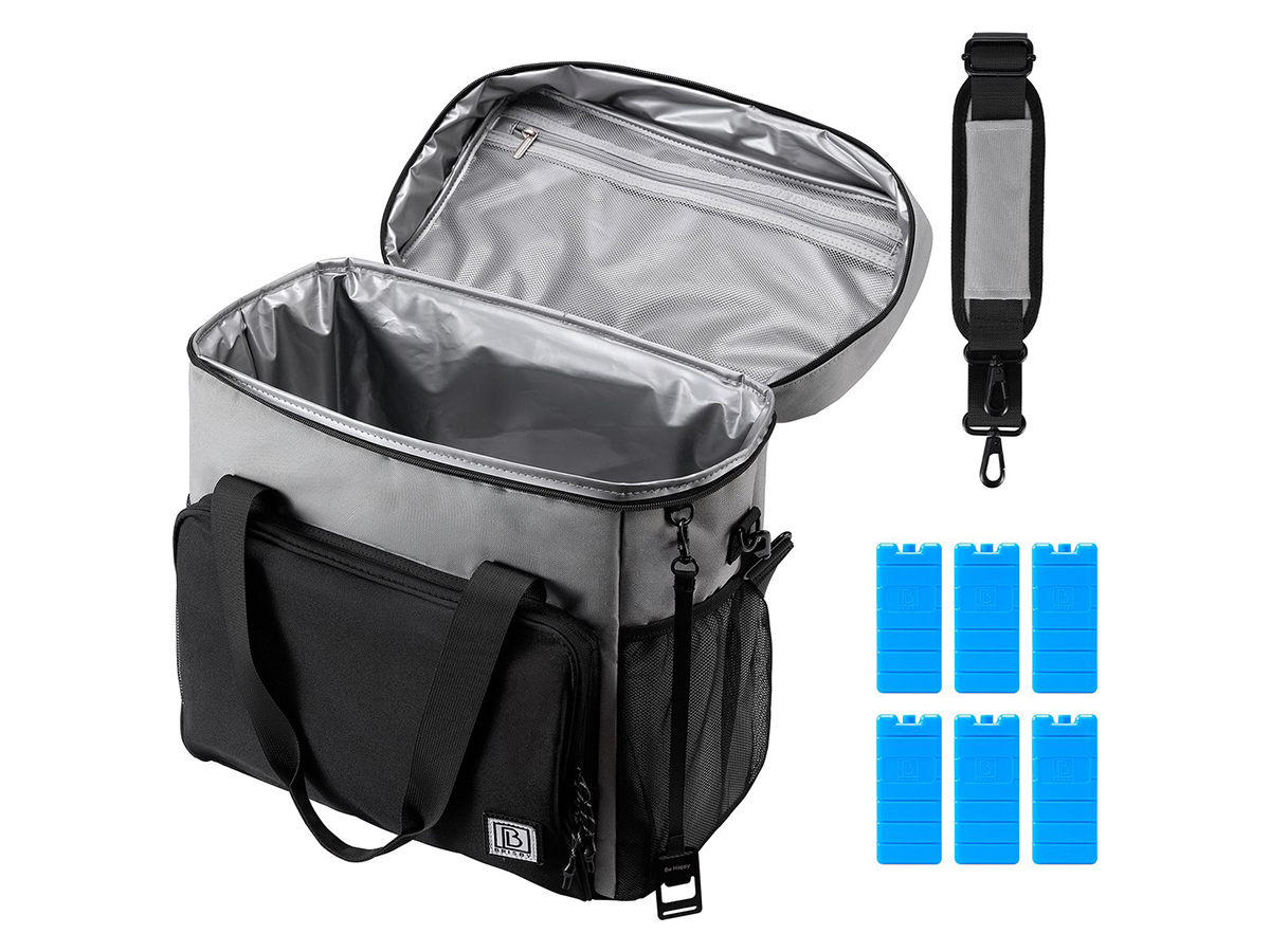 Brisby 4-laags geïsoleerde 40 liter koeltas - Grey
