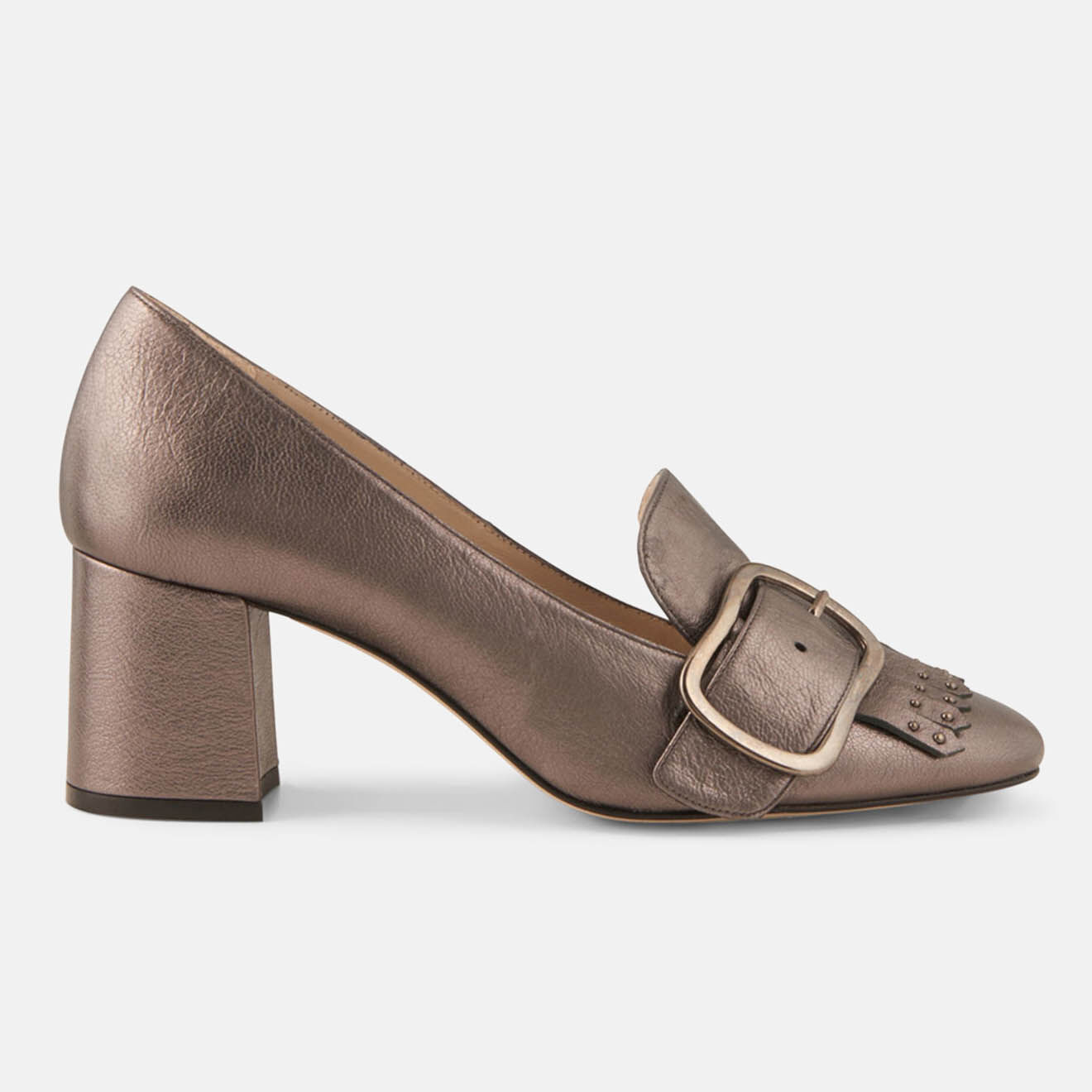 Minelli Trotters en Cuir verni Lili étain - Talon 6 cm