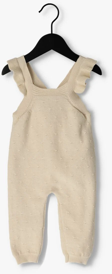 QUINCY MAE beige quincy mae  pointelle knit overalls