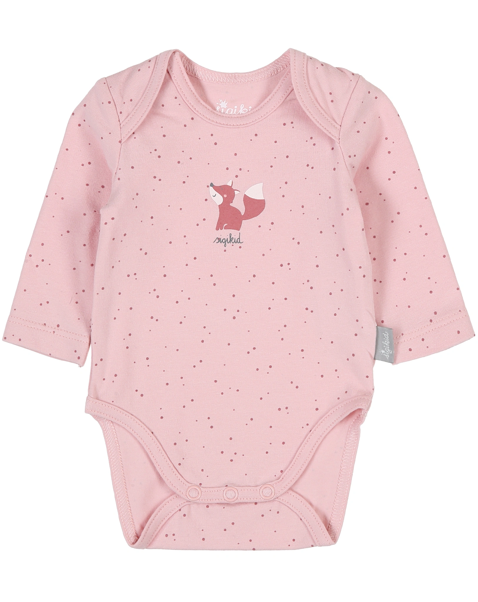 Langarm-Body PÜNKTCHEN FUCHS in rosa