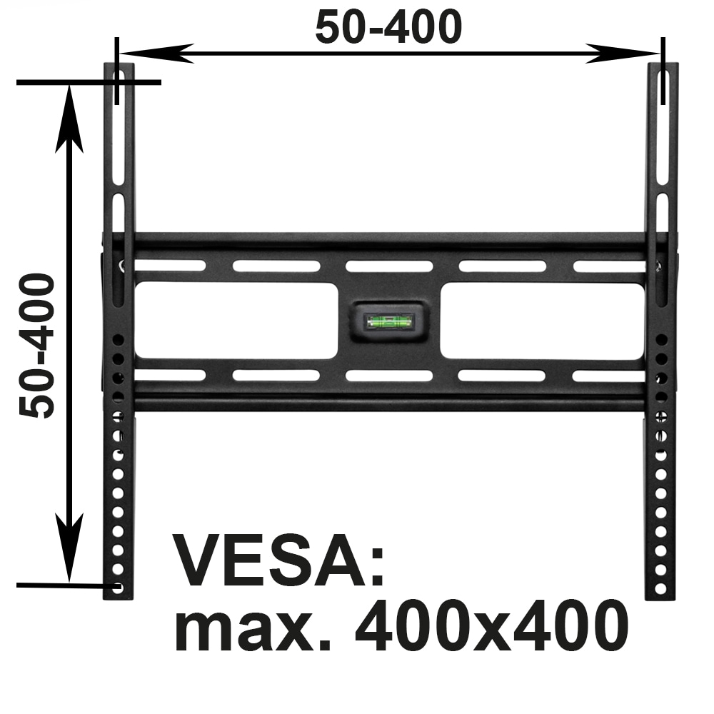 tectake® TV Wandhalterung, für 26 - 75 Zoll (66 - 191 cm), stufenlos breitenverstellbar, bis 100 kg