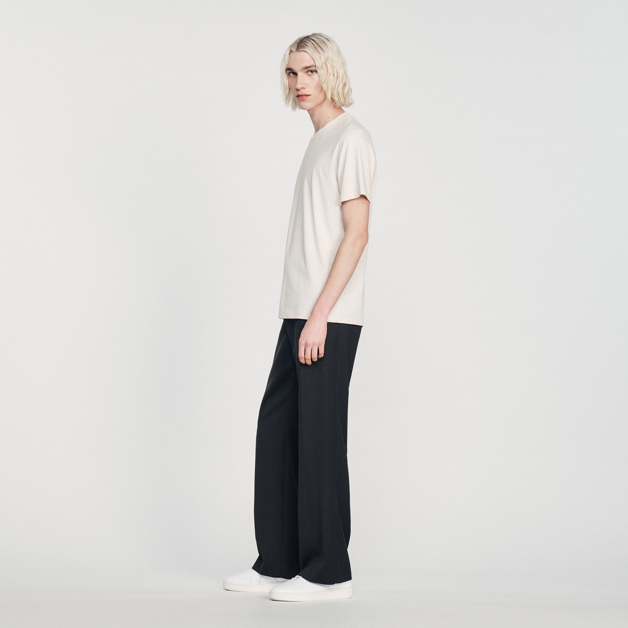 T-shirt brode Sandro en coton biologique