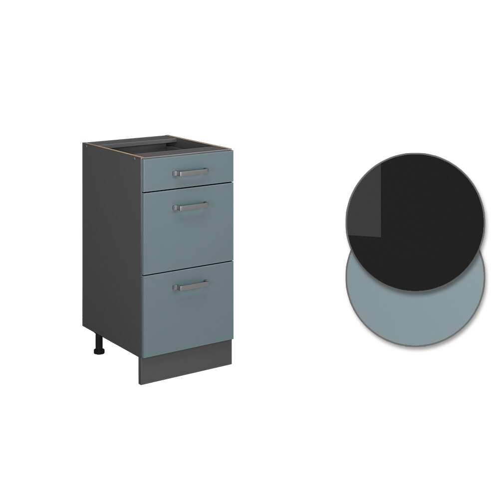 Vicco Schubladenunterschrank Küchenschrank R-Line Solid Anthrazit Blau Grau 40 cm modern