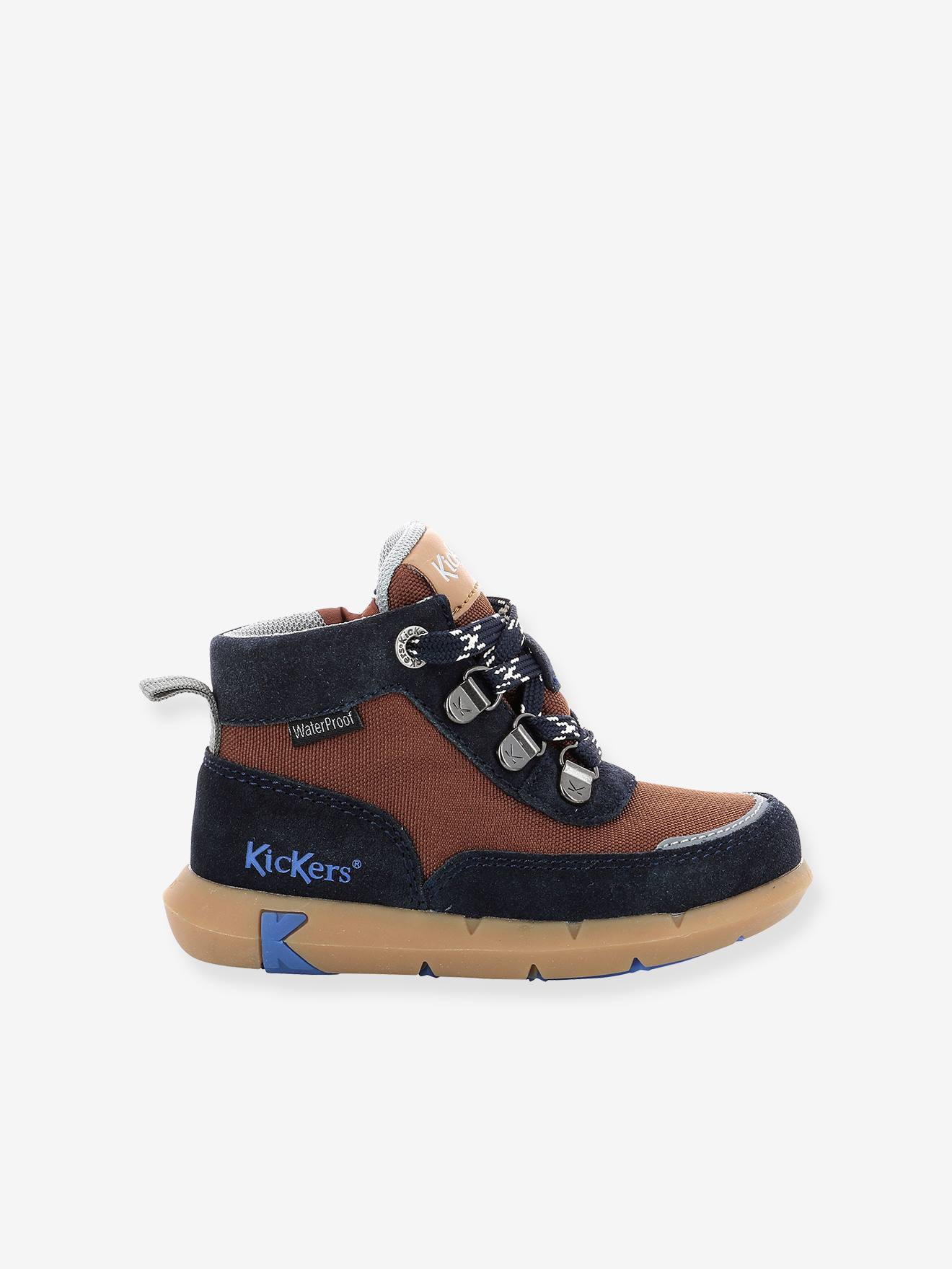 Tênis Juniby KICKERS®, azul escuro, liso com estampas.